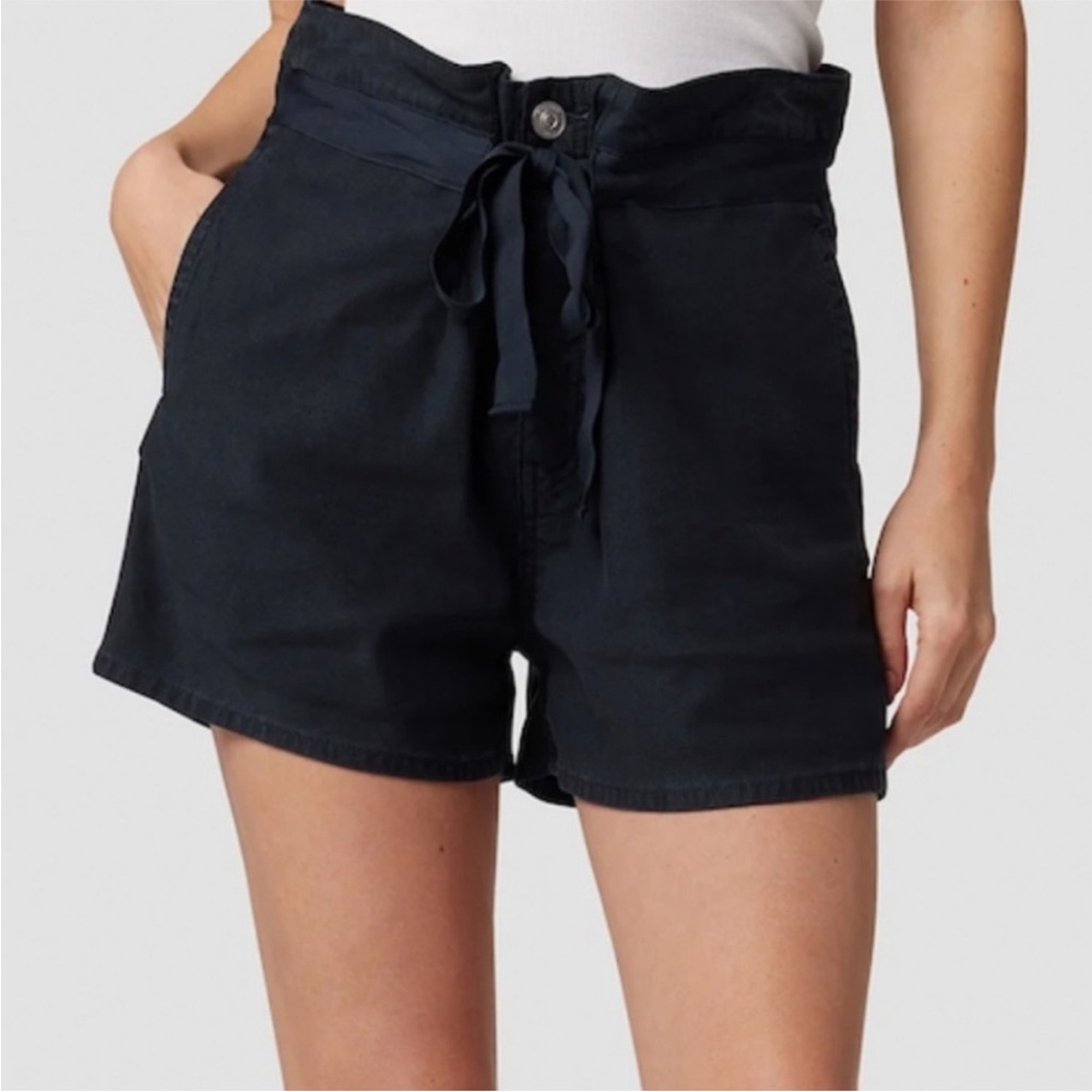 Hudson Los Angelos Paperbag shorts High Waisted Black linen black 26